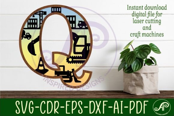 Download Construction Large Q Wall Letter 3 Layer - Premium Bundle