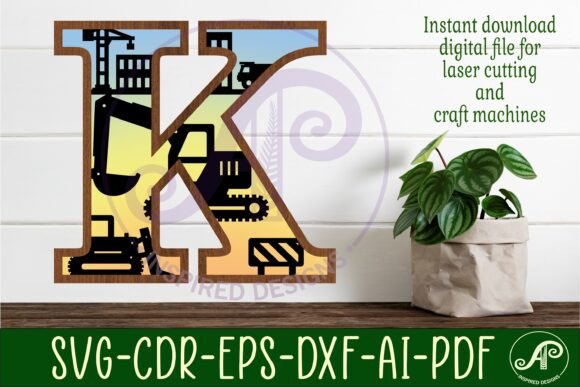 Download Construction Large K Wall Letter 3 Layer - Premium Resources