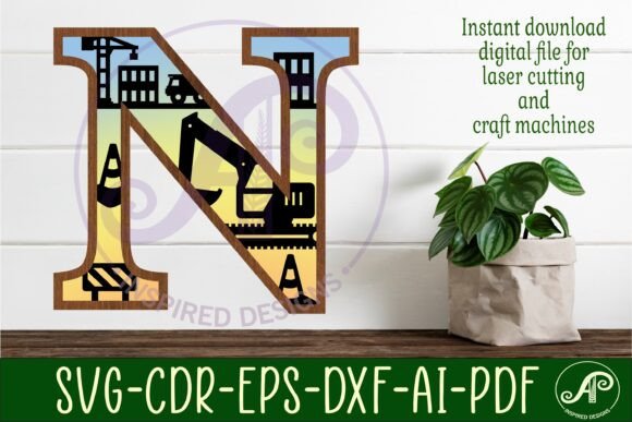 Download Construction Large N Wall Letter 3 Layer - Premium Resources
