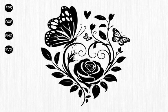 Download Flower Heart Svg, Flower Svg, Heart Svg - Flower svg Collection