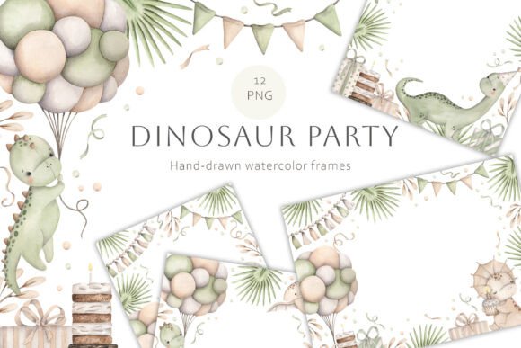 Download Dinosaur Party Frames - Dinosaur party Collection
